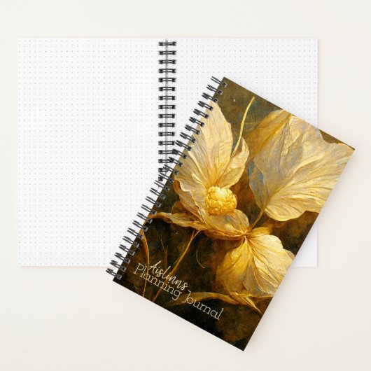 Carnet de Journalisation Des Fleurs D'Or (À l'intérieur)