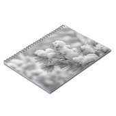 Carnet de la branche du pin couvert par la neige (Côté gauche)