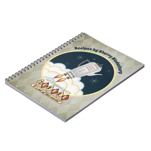 Carnet de la recette de roquette de pot de café de (Côté gauche)