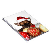 Carnet de la spirale chihuahua de Noël (Côté Droit)