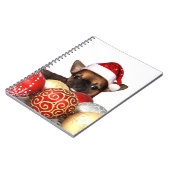 Carnet de la spirale chihuahua de Noël (Côté gauche)