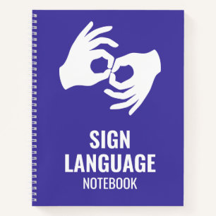Carnet de langue des signes – Mains ASL Symbole Vi