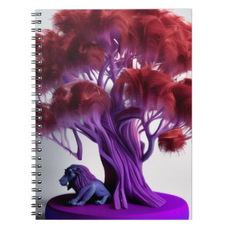 Carnet de l'arbre au lion violet