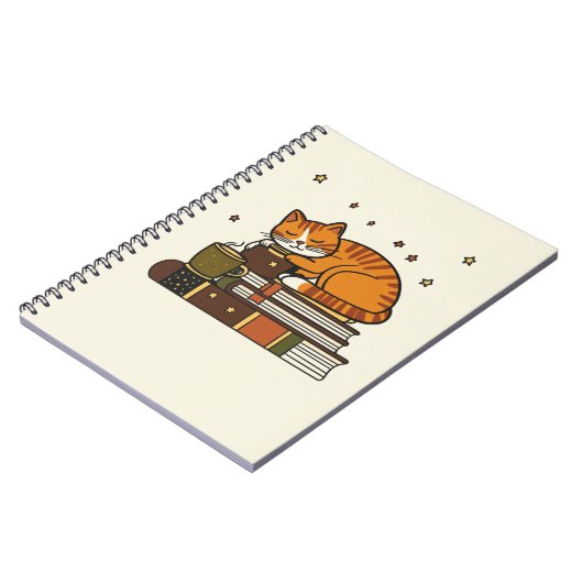 Carnet de lecture de chat endormi (Côté gauche)