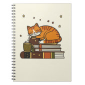 Carnet de lecture de chat endormi (Devant)
