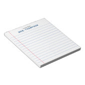 Carnet de l'enseignant Étudiant Papier à liner Une (Incliné)