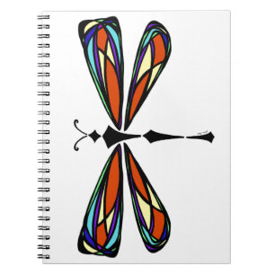 Carnet de libellule en verre souillé