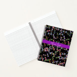 Carnet de libellules colorées