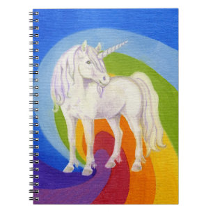 Carnet de licorne d'arc-en-ciel