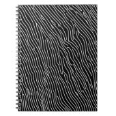 Carnet de lignes ondulées monochromes (Devant)