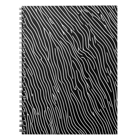 Carnet de lignes ondulées monochromes (Devant)