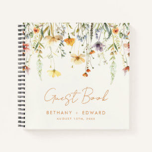 Carnet de livre d'invité Rustic Fleur sauvage Mari