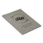 Carnet de logo personnalisable de texture de tissu (Côté Droit)