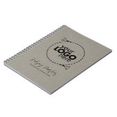Carnet de logo personnalisable de texture de tissu (Côté gauche)