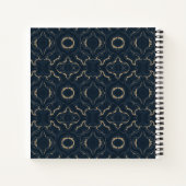 Carnet de luxe abstrait Marbre Or Navy (Dos)
