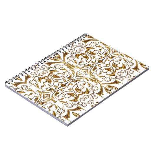 Carnet de luxe blanc et or (Côté gauche)