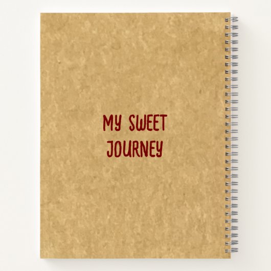 Carnet de luxe customisé à la fraise fraise (Dos)