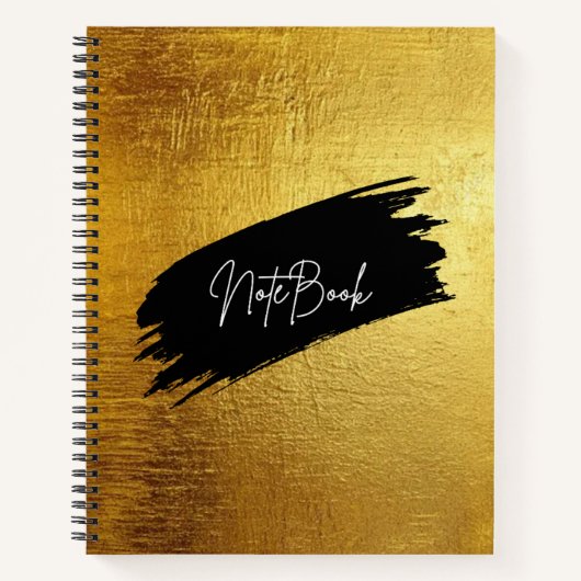 Carnet de luxe en feuille d'or (Devant)