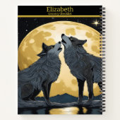 Carnet De majestueux loups font une sérénade au clair de (Dos)