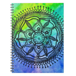 Carnet de mandala d'éclaboussure d'aquarelle