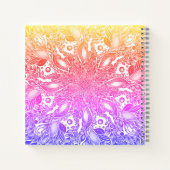 Carnet de mandala en feuille arc-en-ciel (Dos)