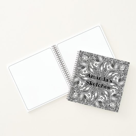 Carnet de mandala en feuille rouge (Intérieur)
