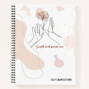 Carnet de manifeste avec formes Abstraites Brown