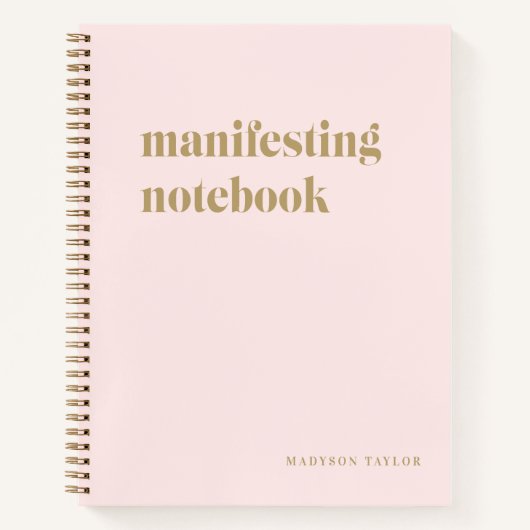 Carnet de manifeste rose simple (Devant)