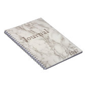 Carnet de marbre blanc de date de journal (Côté Droit)