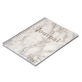 Carnet de marbre blanc de date de journal (Côté gauche)