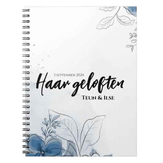 Carnet de mariage bleu (Devant)