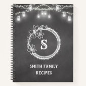 Carnet de mariage de recette Noir Blanc (Devant)