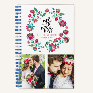 Carnet de mariage floral Fleurs folkloriques