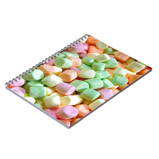Carnet de marshmallows miniatures colorés (Côté gauche)