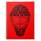 Carnet de masque de gardien de hockey (Devant)