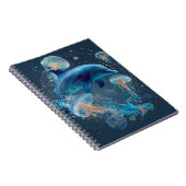 Carnet de méduse bleu brillant (Côté Droit)