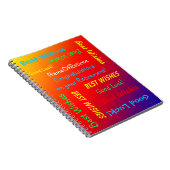 Carnet de mémoire de retraite, Arc-en-ciel vif (Côté Droit)