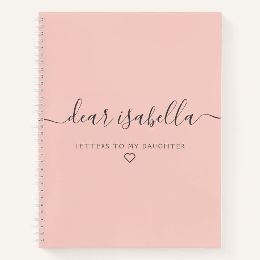 Carnet de mémoire pour fille rose (Devant)