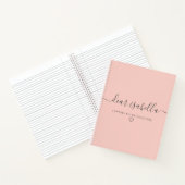 Carnet de mémoire pour fille rose (Intérieur)