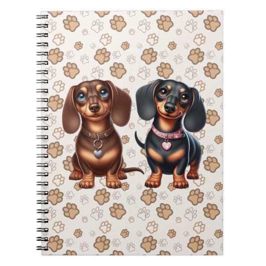 Carnet De mignons amis dachshund (Devant)