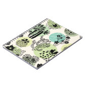 Carnet De mignons cactus en fleurs. Patch transparent à m (Côté gauche)
