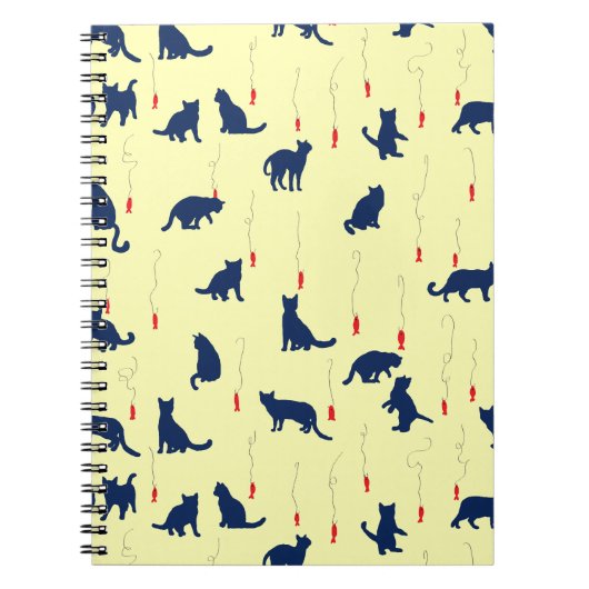 Carnet De mignons chatons bleus et des poissons rouges (Devant)