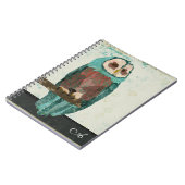 Carnet de monogramme de hibou de neige (Côté gauche)