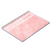 Carnet de monogramme de roses pâles (Côté gauche)
