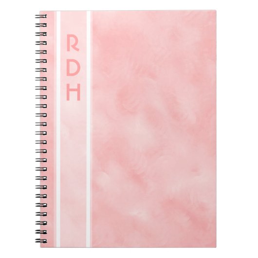Carnet de monogramme de roses pâles (Devant)