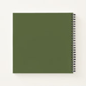 Carnet de monogramme d'olive minimal professionnel (Dos)