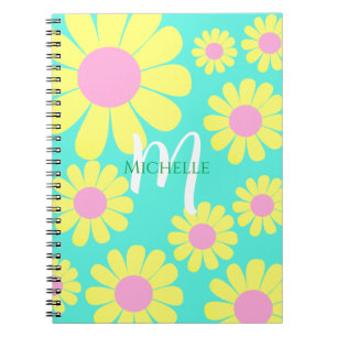 Carnet de monogramme jaune marais