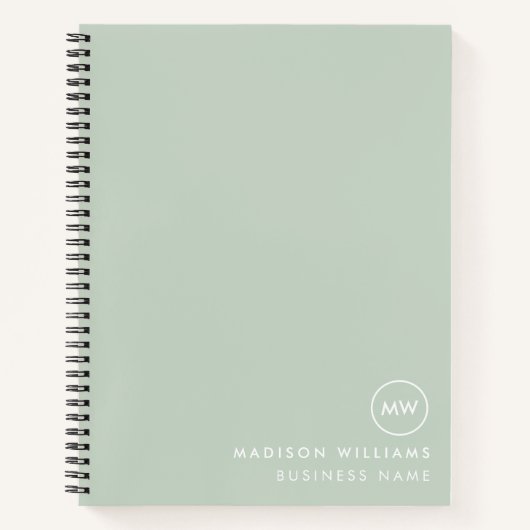 Carnet de monogramme minimal personnalisé (Devant)
