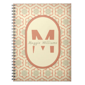 Carnet de monogramme moderne personnalisé