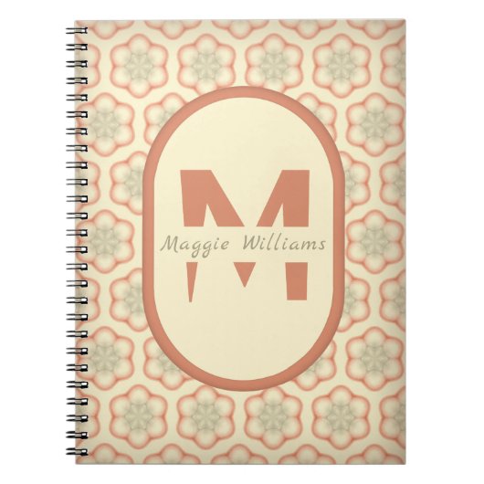 Carnet de monogramme moderne personnalisé (Devant)